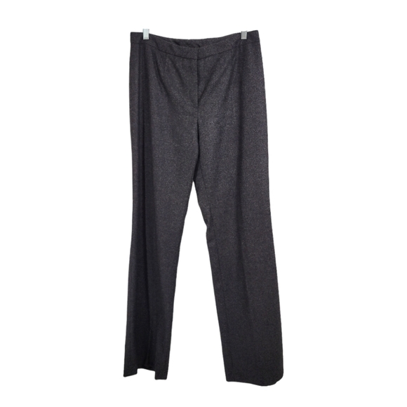 Escada Dark Gray Straight Leg Wool Pants - Picture 1 of 9